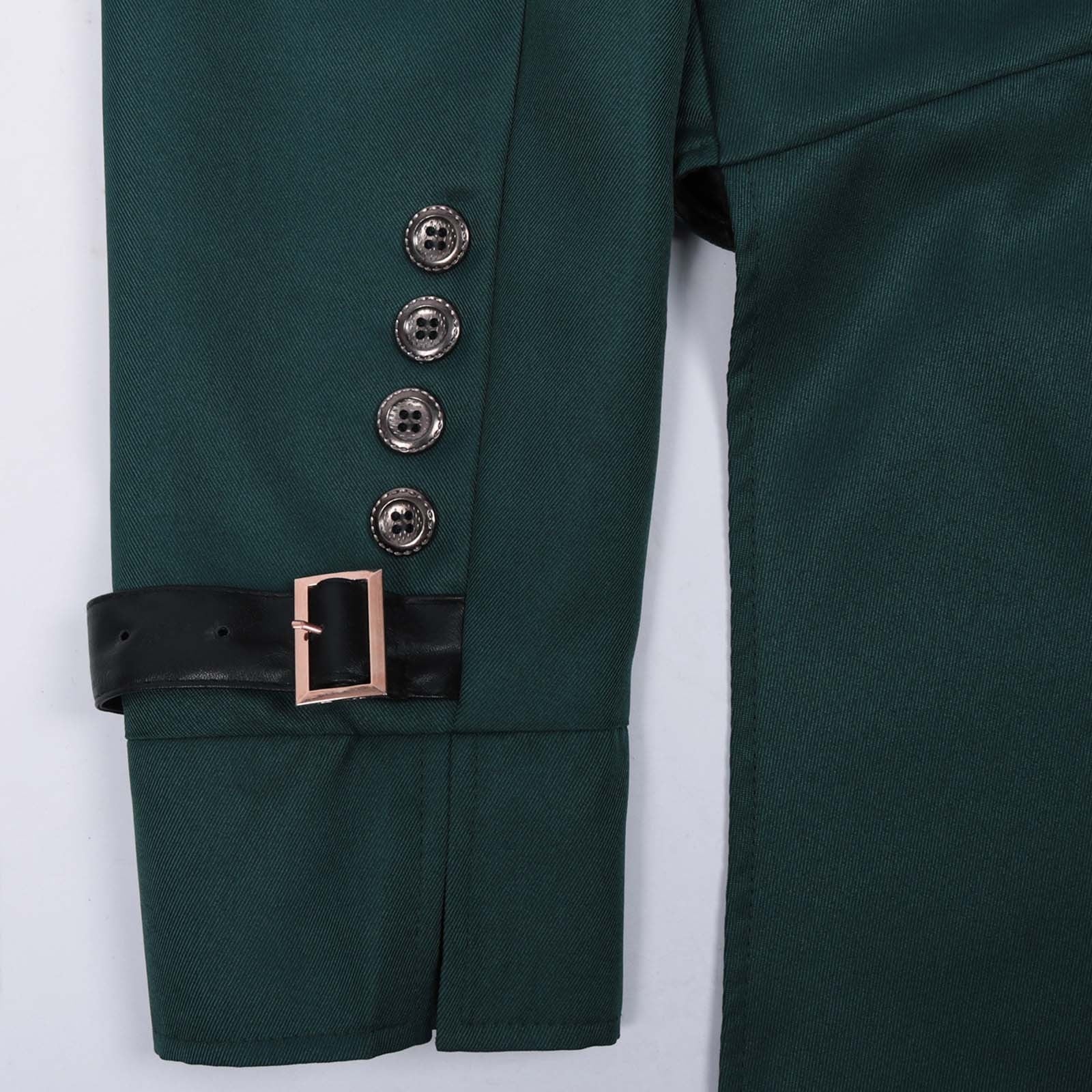 QATAINLAV Men's Vintage Steampunk Gothic Victorian Jacket Medieval Renaissance Pirate Frock Coat Formal Tuxedo Halloween Costumes Birthday Gifts Coffee S