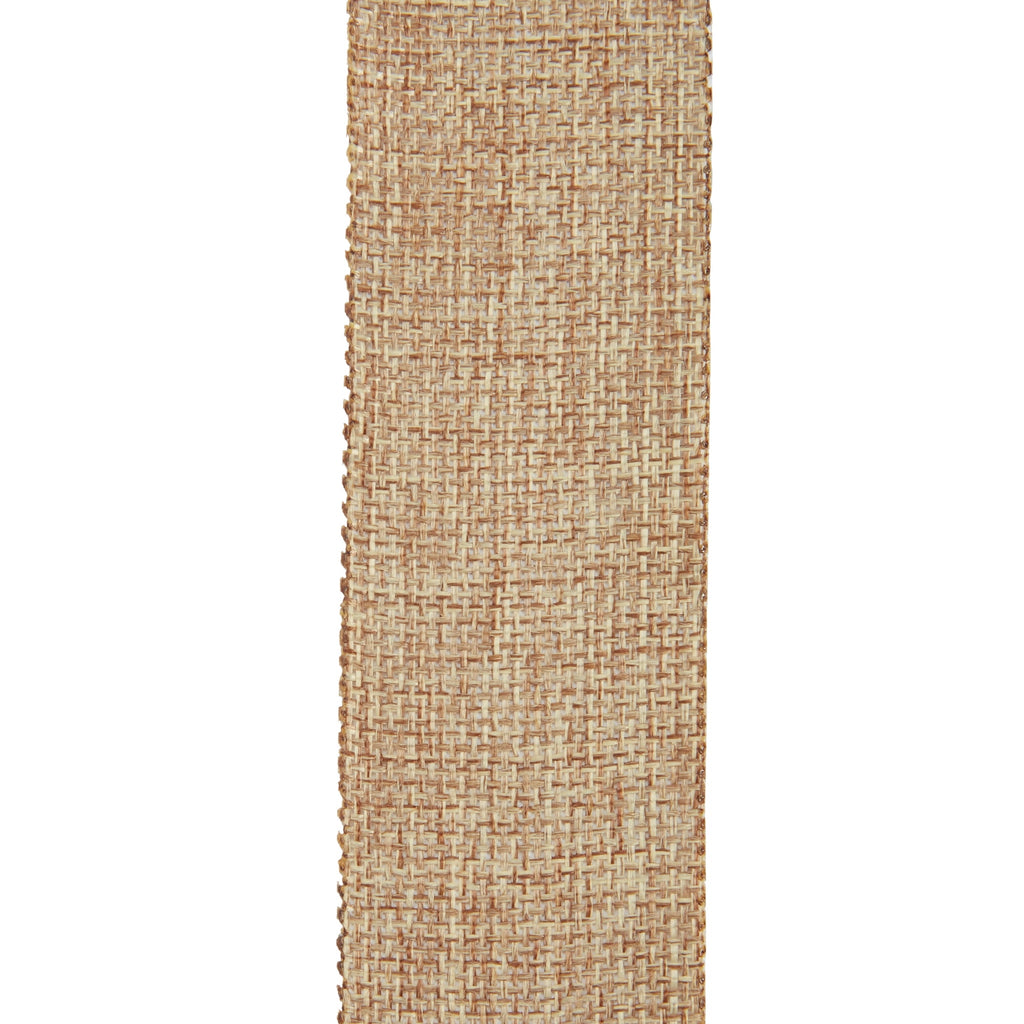 Offray Ribbon, Torrid Orange 1 1/2 inch Woven Burlap Woven Ribbon, 9 feet