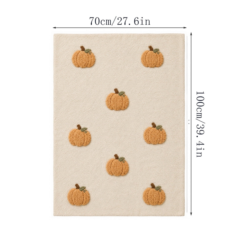 Guvpev Halloween Flannel Throw Blanket, 39.4" x 27.6" Soft Plush 3D Pumpkin Printed Decorative Blanket for Couch, Bed, Travel, Living Room, Cozy Fall Holiday Home Accent