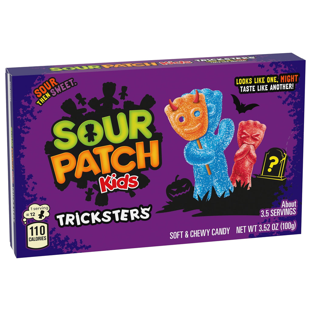 SOUR PATCH KIDS Tricksters Soft & Chewy Gummy Halloween Candy, 3.52 oz