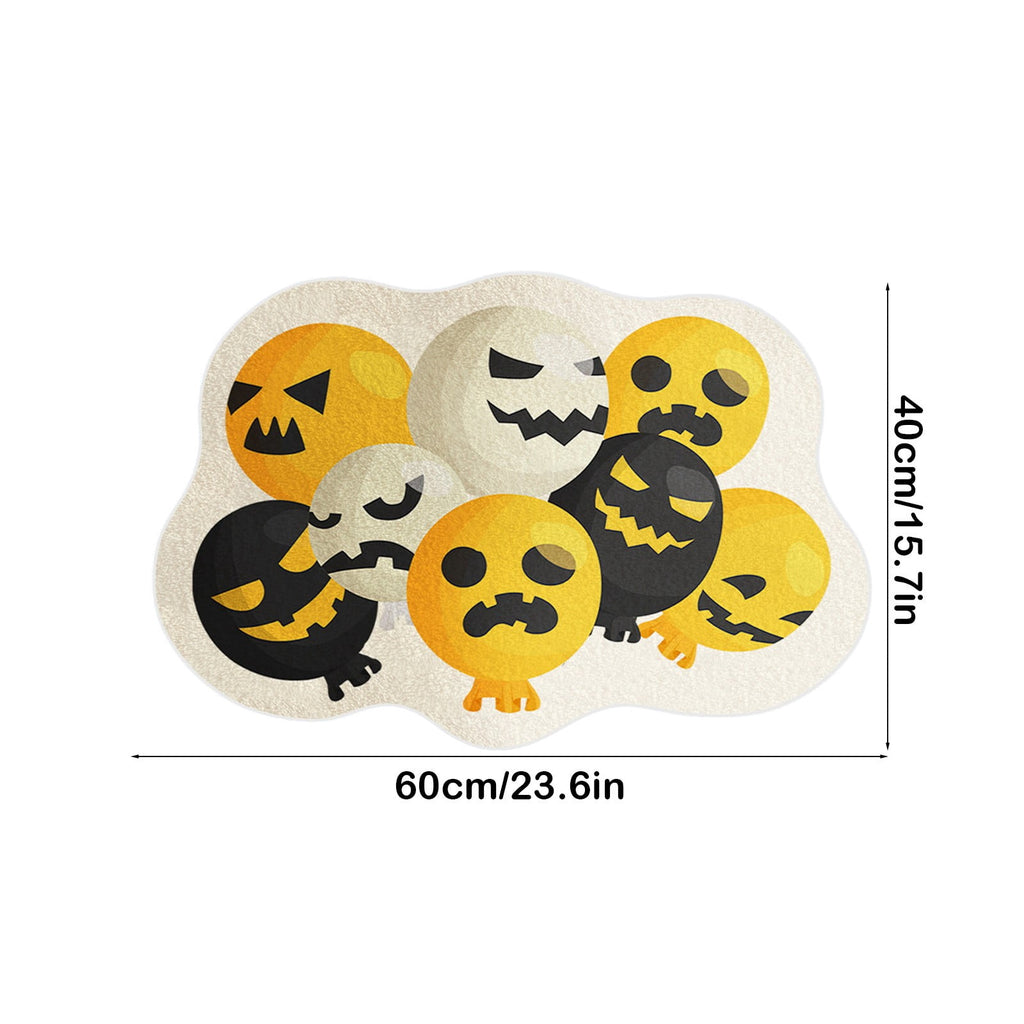 Xuniizn Halloween Mat, 16X24" Velvet Halloween Door Mat for Outside Entrance, Spooky Halloween Rug for Outdoor & Indoor, Non Slip Washable Halloween Doormat, Halloween Bathroom Decor