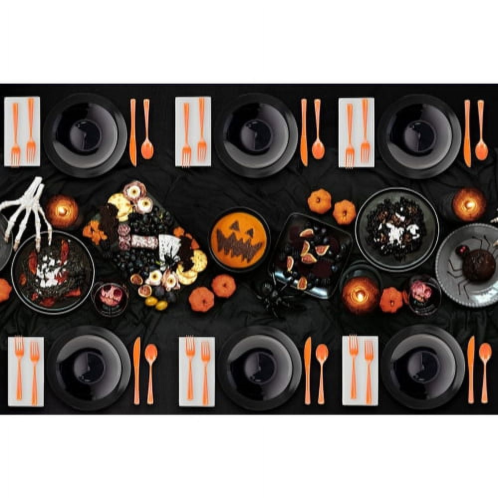 Crown Display Halloween Plate Set With Cutlery - Serves 40
