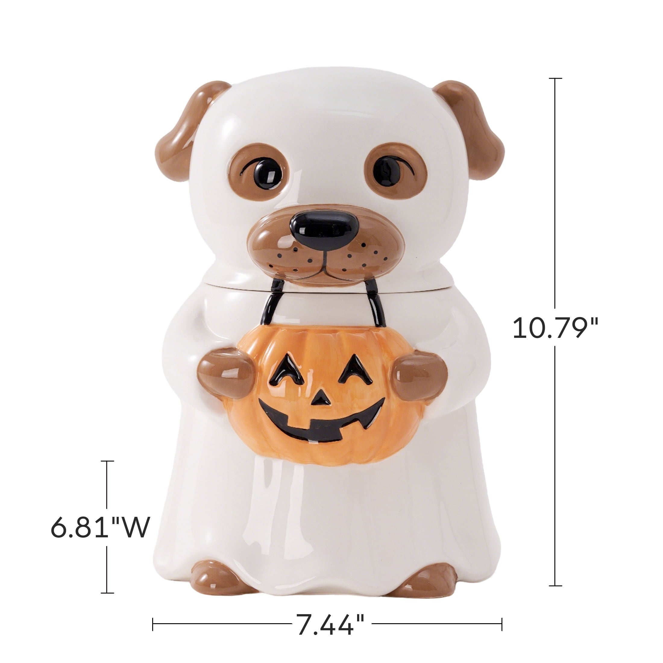 Way to Celebrate Halloween Ghost Dog Ceramic Cookie Jar