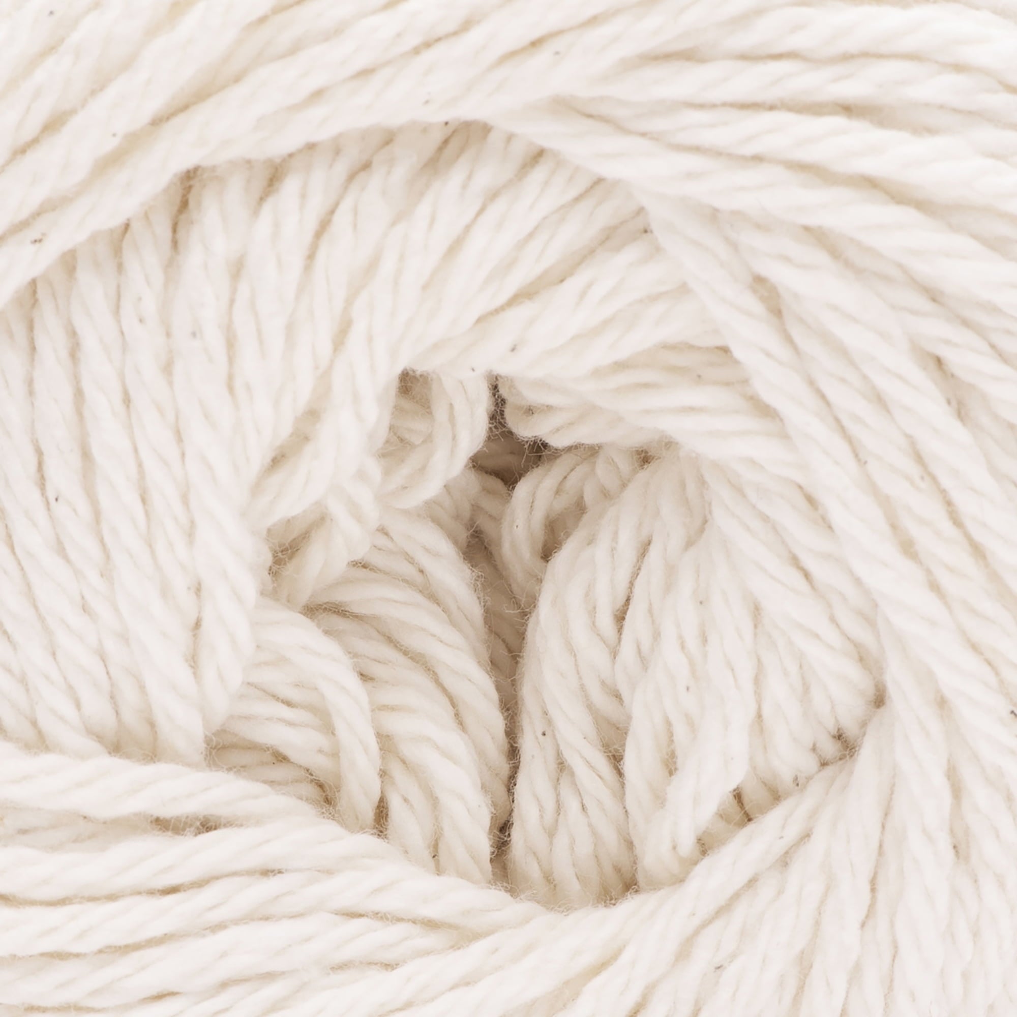 (3 pack) Peaches & Creme Solid 4 Medium Cotton Yarn, Ecru 2.5oz/70.9g, 120 Yards