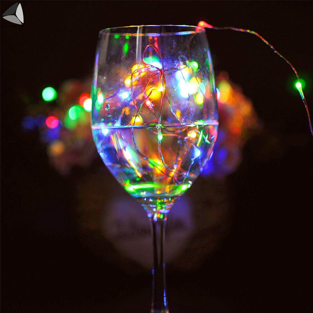 PULLIMORE Wine Bottle Lights with Cork Colorful, 15 LEDs Fairy Lights Battery Operated String Lights for Xmas Party Decor(Warm White, 2.46ft)