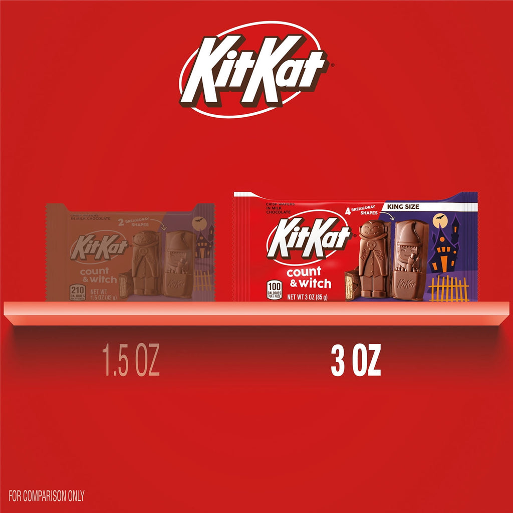 Kit Kat® Milk Chocolate Wafer Count and Witch King Size, Candy Bar, 3 oz
