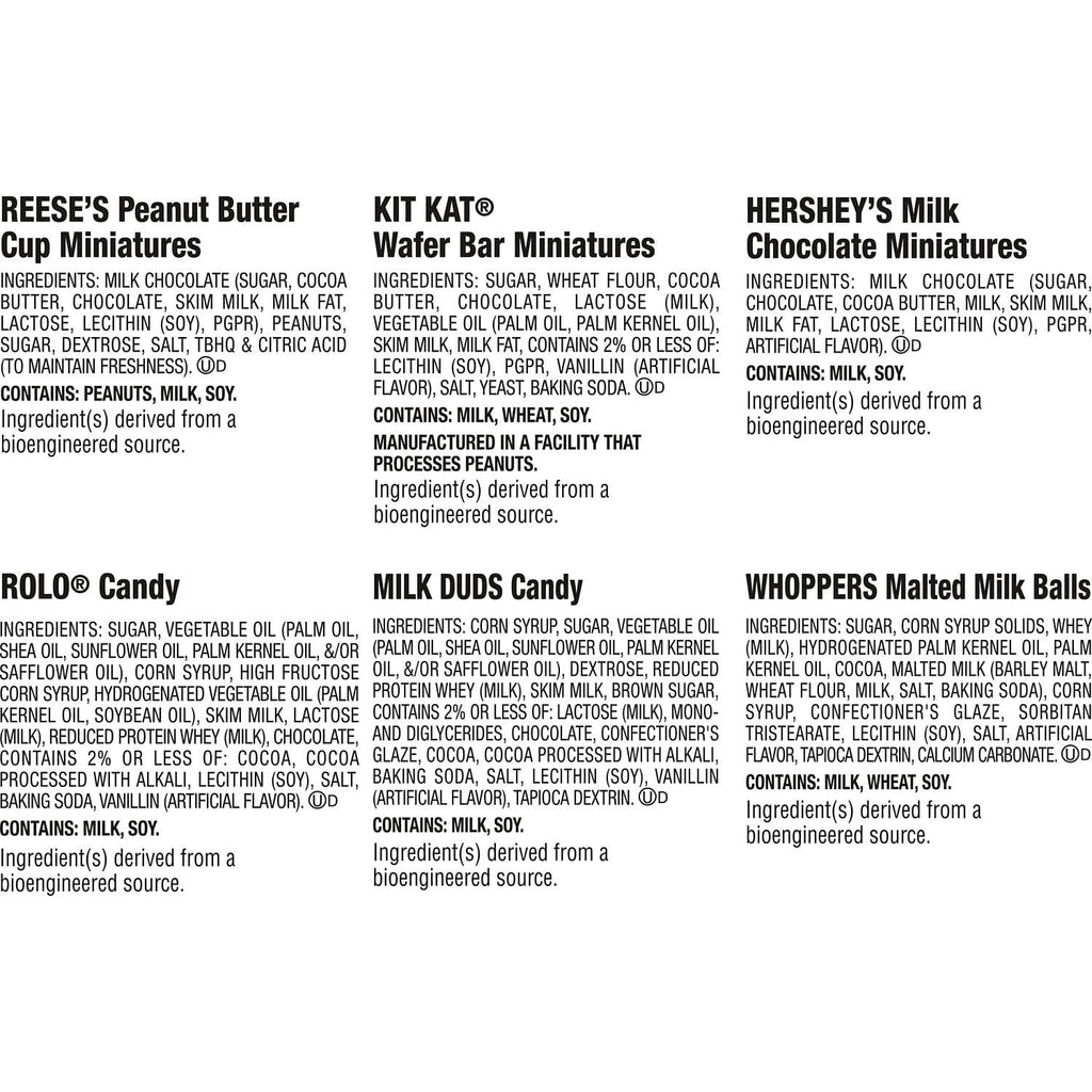 Hershey Assorted, Halloween Candy Bulk Variety Bag, 51.03 oz (165 Pieces)
