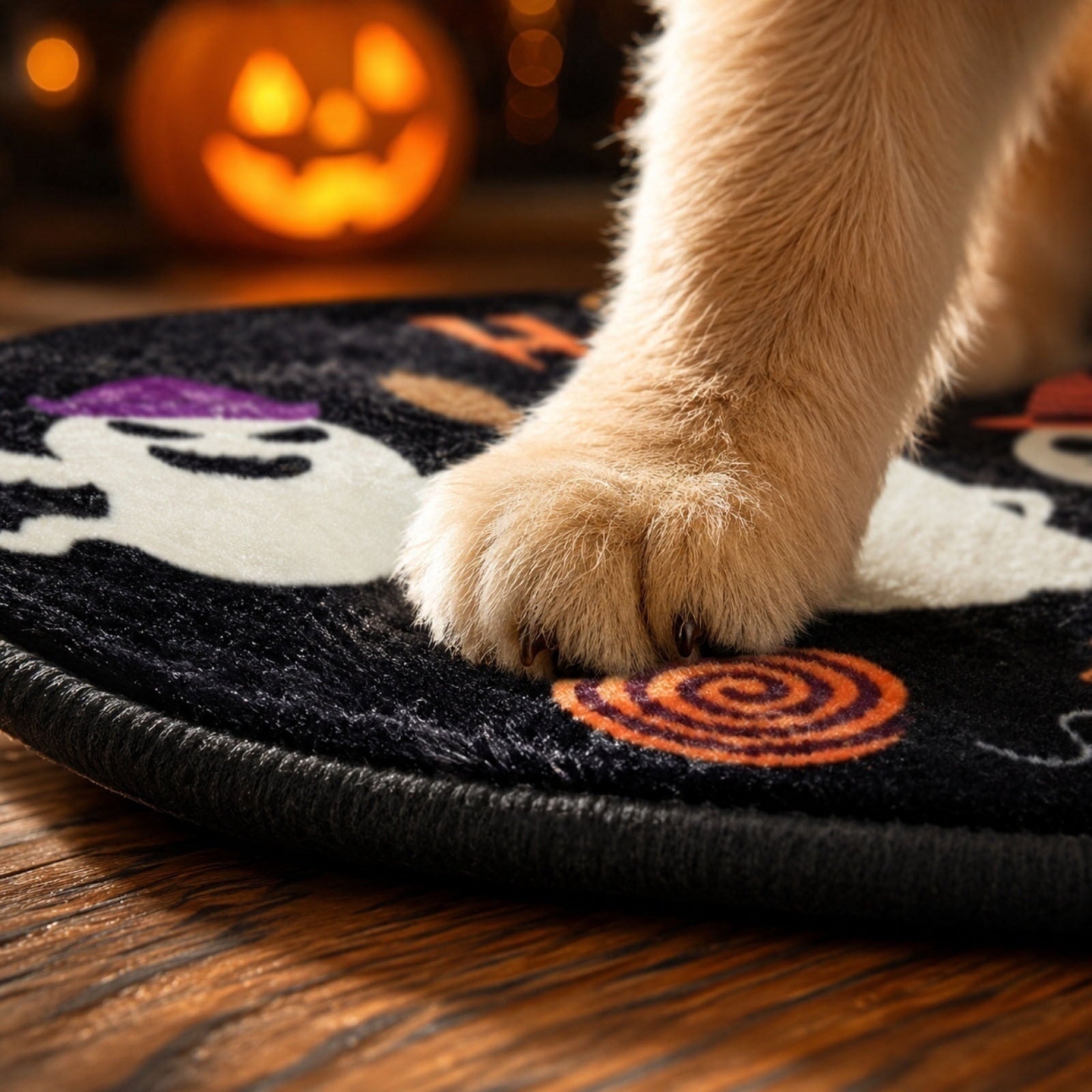 WWC Halloween Door Mat, 32x20 inch Halloween Decor Thick Non Slip Ghost doormat, Entryway Rug for Fall Party Indoor Outdoor Front Porch