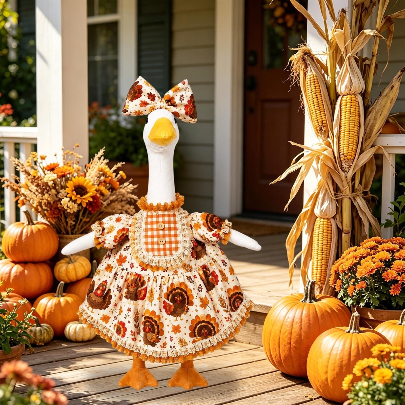 XGFHYJEH Porch Goose Outfits Halloween, Porch Goose Clothes Clearance, Goose Clothes for Porch Goose, Goose Costume 23'' for Outdoor Outside Front Porch Garden Yard Lawn