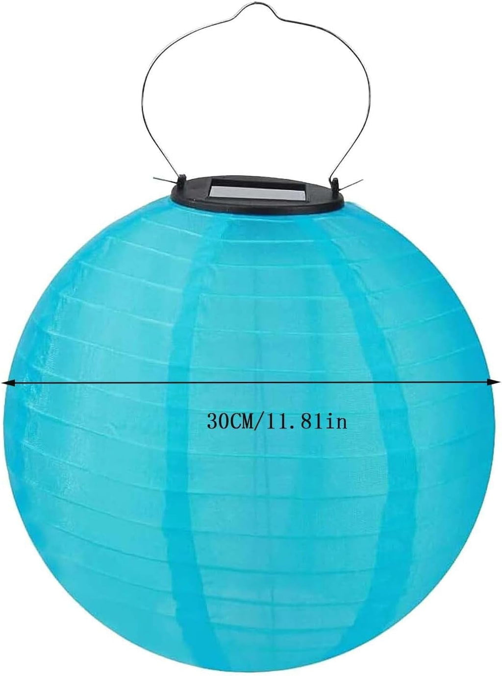 POPUQS White Solar Powered Outdoor Hanging Lanterns, Chinese Traditional 12 Inch