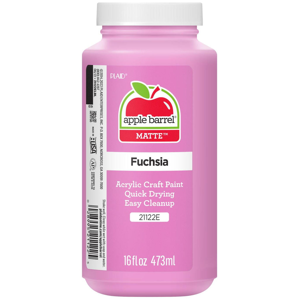 Apple Barrel Acrylic Craft Paint, Matte Finish, White, 16 fl oz.