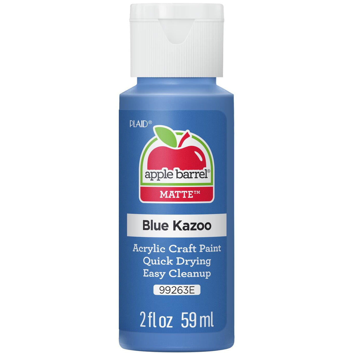 Apple Barrel Acrylic Craft Paint, Matte Finish, Snow White, 2 fl oz