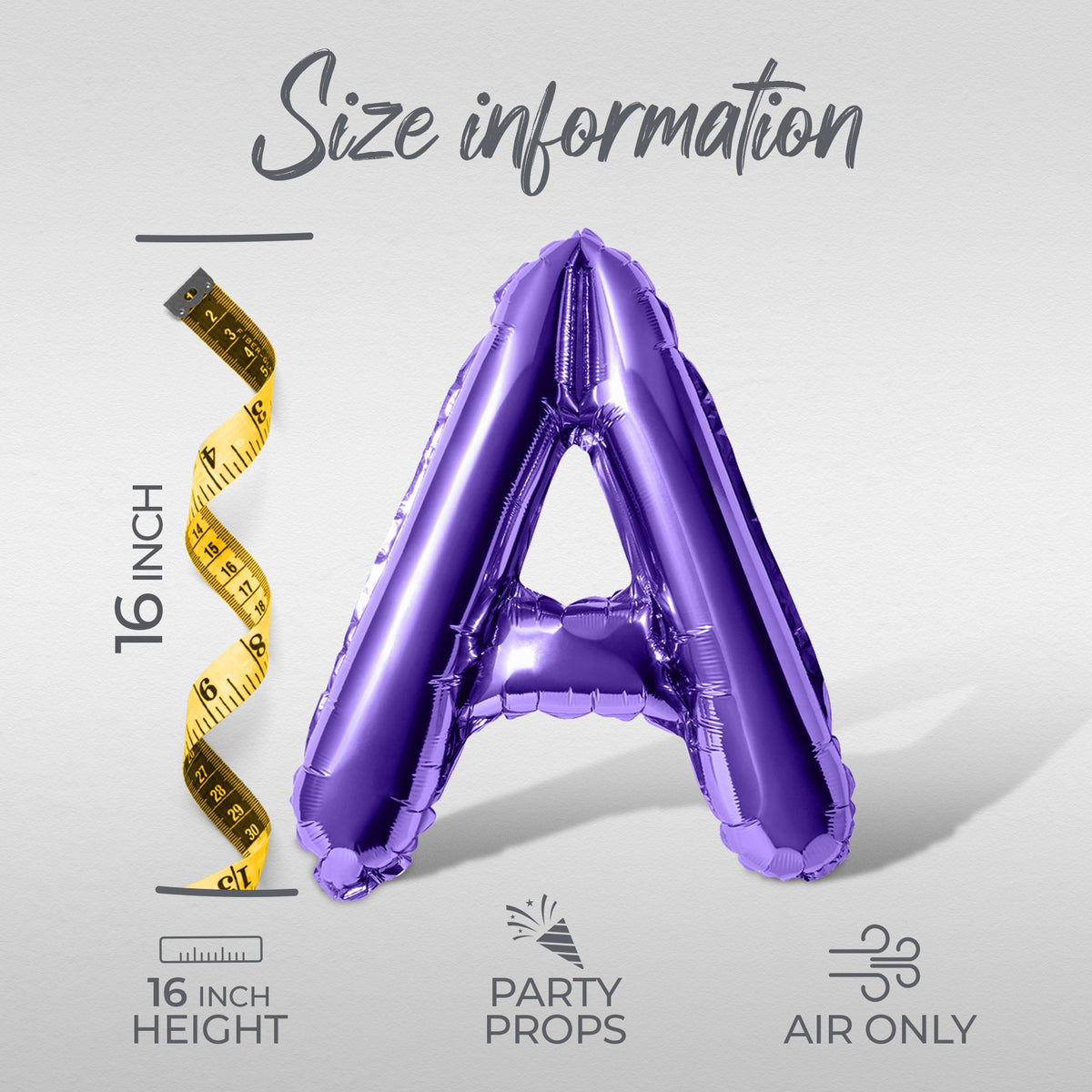 Letter Balloons - HAPPY HALLOWEEN 16" Inch Alphabet Letters Foil Mylar Balloon Halloween Party Banner (Black)