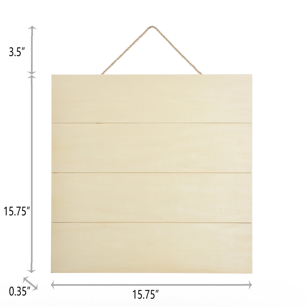 Stylecraft 15.75" Square Unfinished Wood Plaque (1 Each)