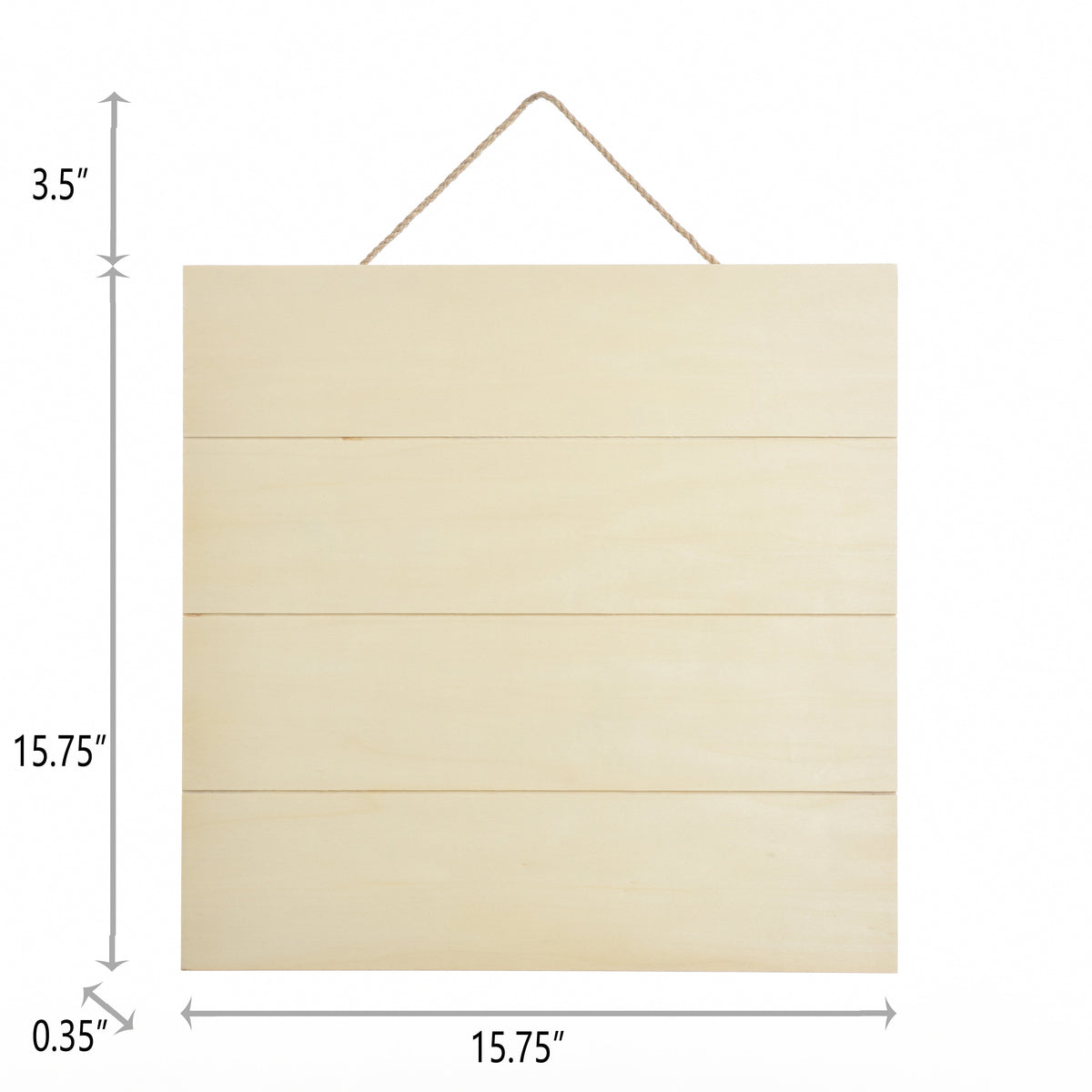 Stylecraft 15.75" Square Unfinished Wood Plaque (1 Each)