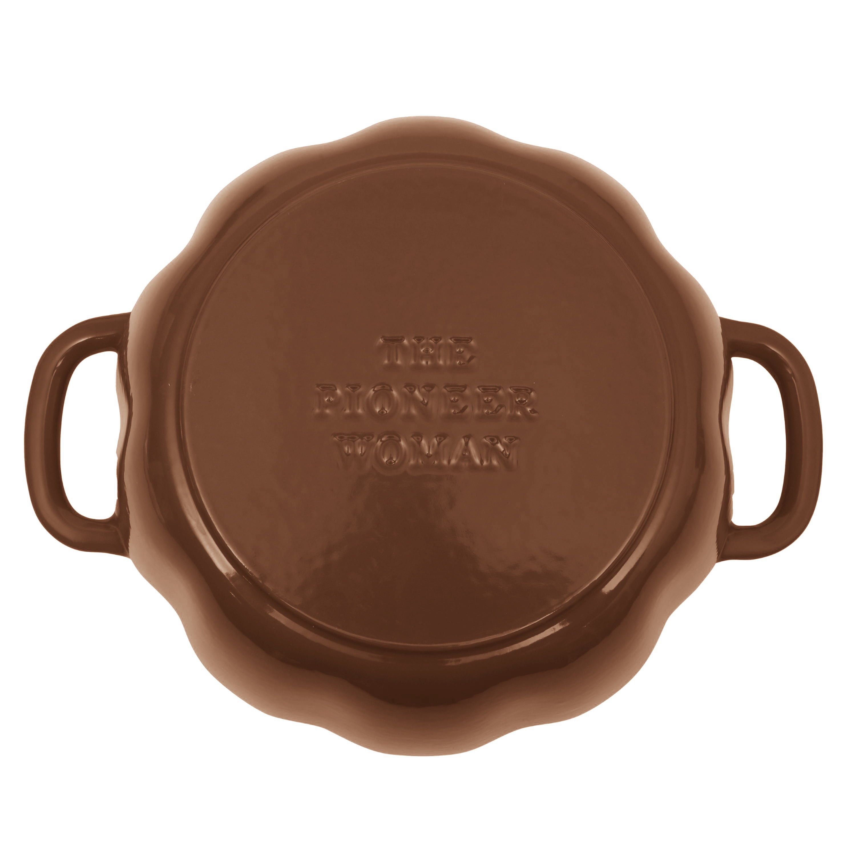 The Pioneer Woman 3.5-Quart Pumpkin Enameled Cast Iron Dutch Oven, Linen