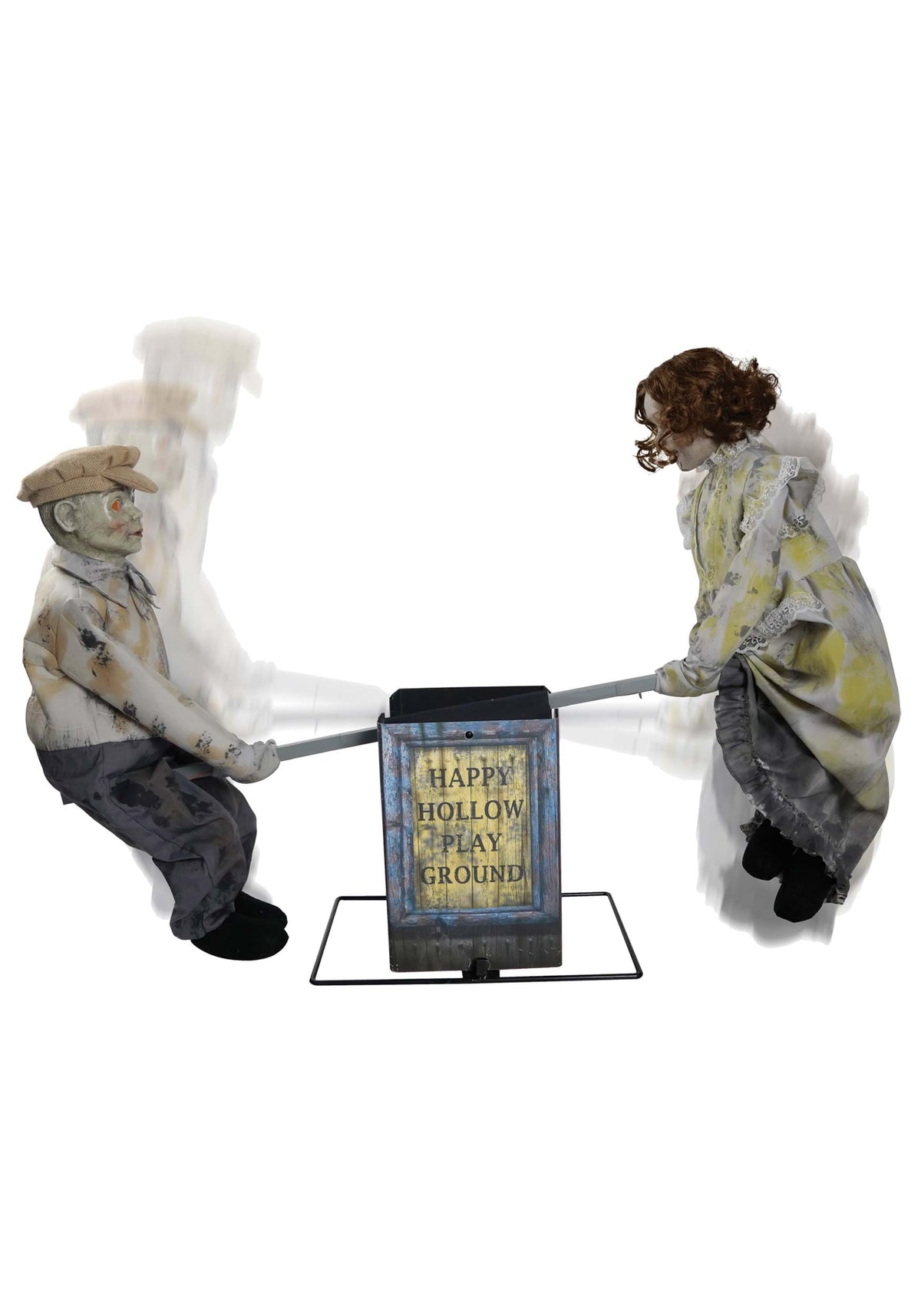 Seasonal Visions Animated See-Saw Dolls Halloween Decoration - 36 in x 48 in