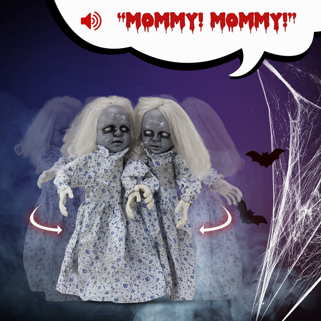 Zimtown Halloween Animatronic Outdoor Decoration, Animatronic Dolls Walking Around,3FT