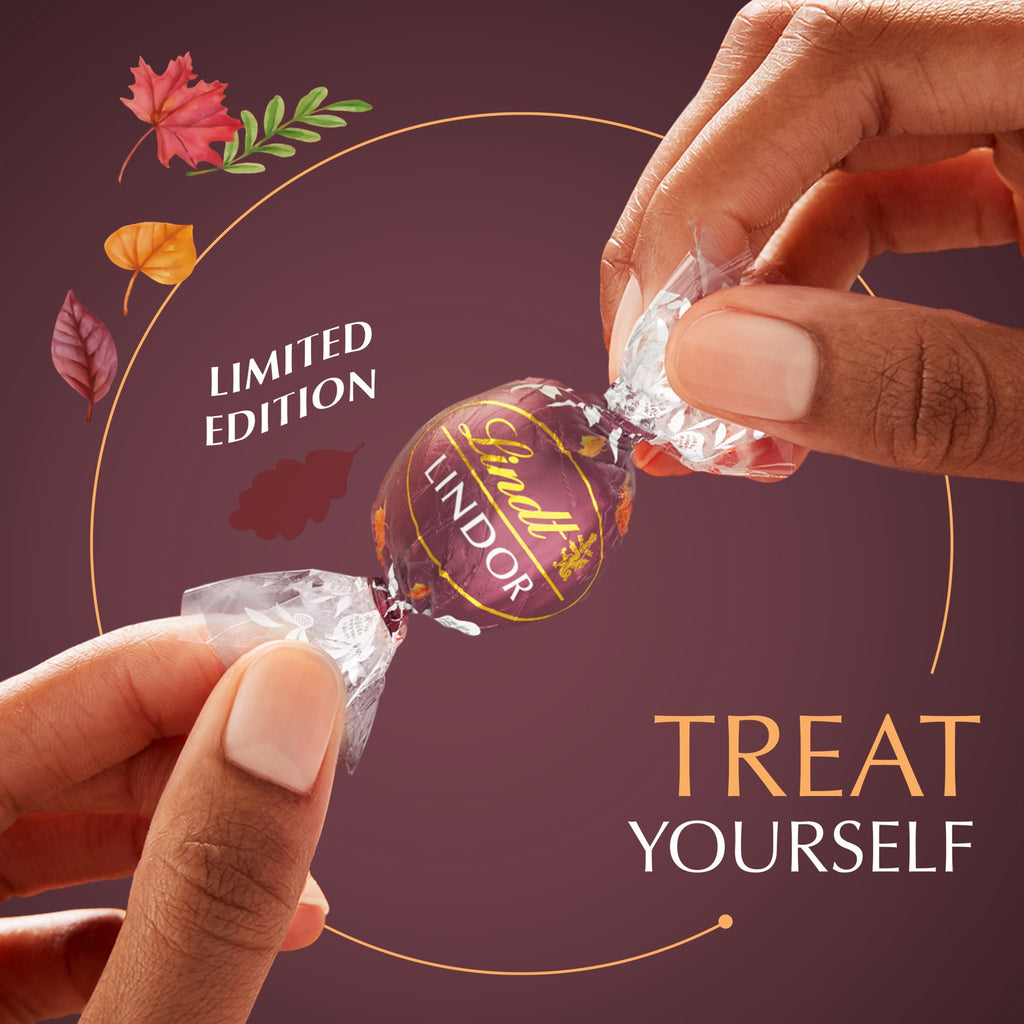Lindt Lindor Maple Milk Chocolate Candy Truffles, 5.1 oz. Bag