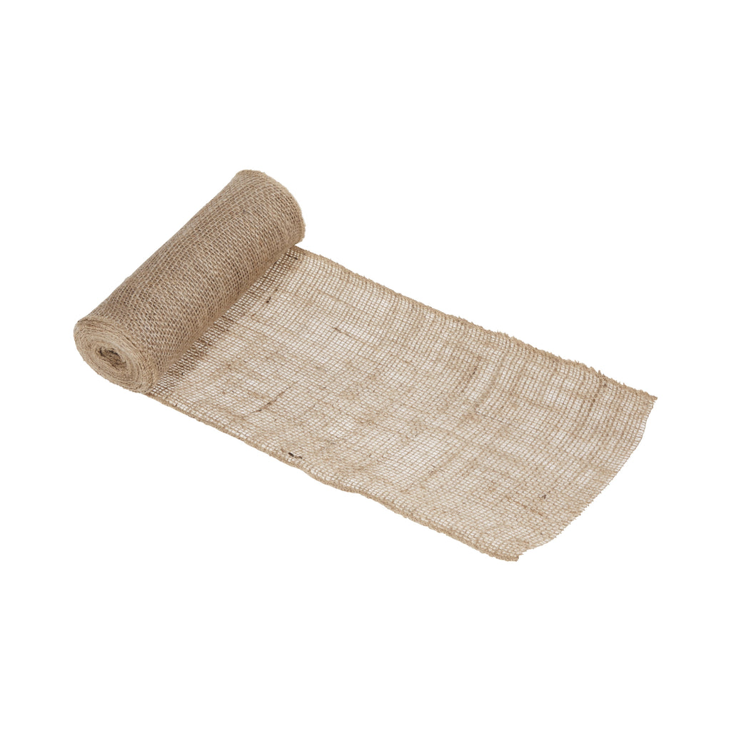 Love, Laugh, Craft Jute Naturalistic Needlework Fabric Precut Roll, 8" x 5-Yards, Natural