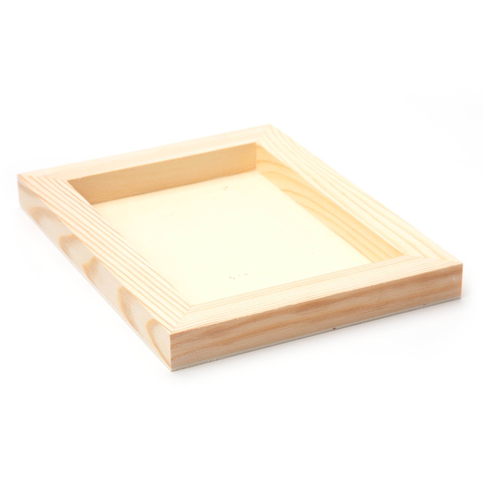 Hello Hobby Rustic Unfinished Rectangle Natural Wood Canvas, 6 in x 8 in x .75 in, 1 Piece