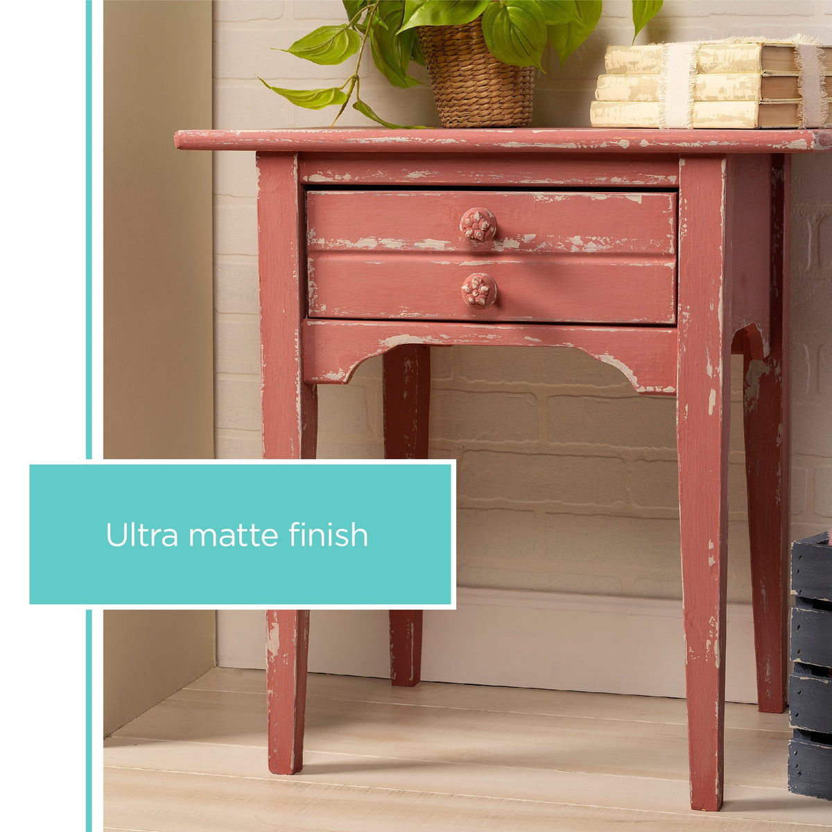 Waverly Inspirations Chalk Paint, Ultra Matte Finish, White, 8 fl oz