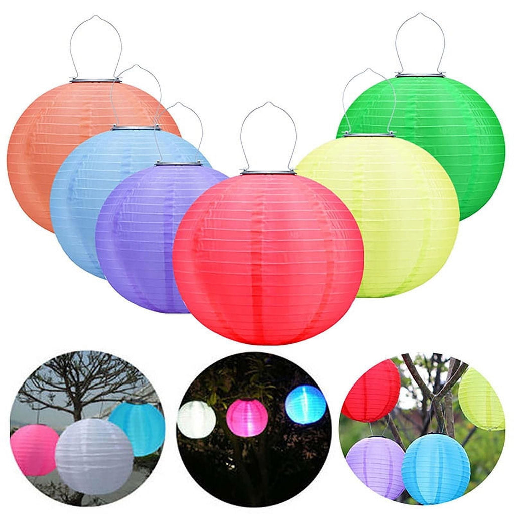 12 Inch Waterproof Solar Powered Lanterns Chinese Lantern LED Lamp Outdoor Decoration Balls Light Solar Lantern Party Decoration