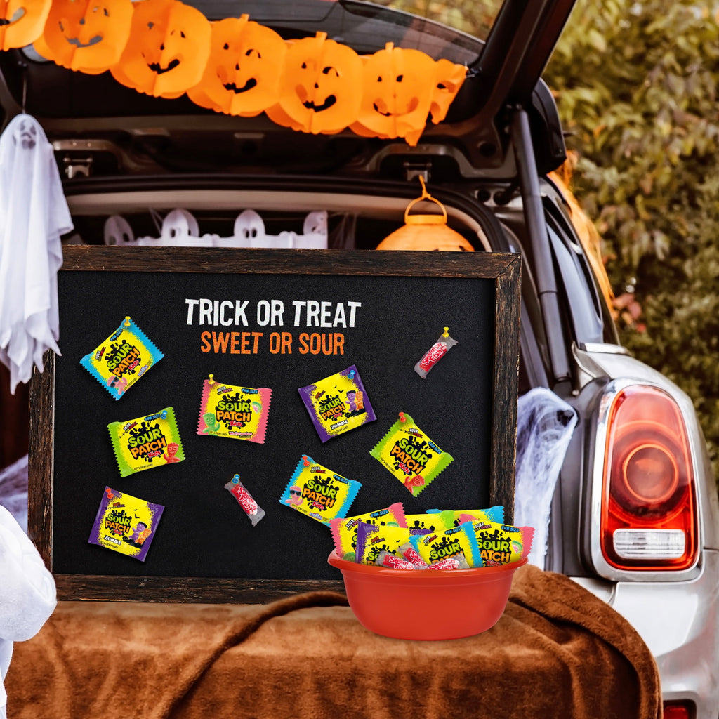 SOUR PATCH KIDS Soft & Chewy Gummy Halloween Candy, Jumbo Bag, 35 Trick or Treat Bags