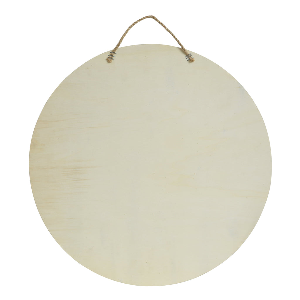 Hello Hobby Unfinished Natural Wood Plaque, Round, 15.75" Diameter