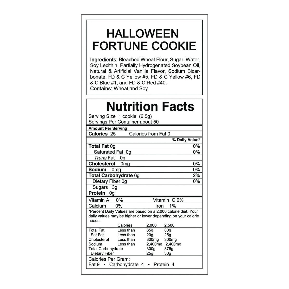 Fun Express Halloween Fortune Cookies, Edibles, Halloween, 50 Pieces