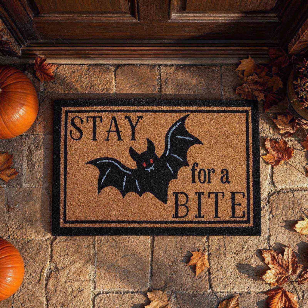 Fall Pumpkin Coir Doormat, Oh My Gourd Anti-Slip Front Door Mat Vintage Harvest Thanksgiving Halloween Entryway Floor Rug