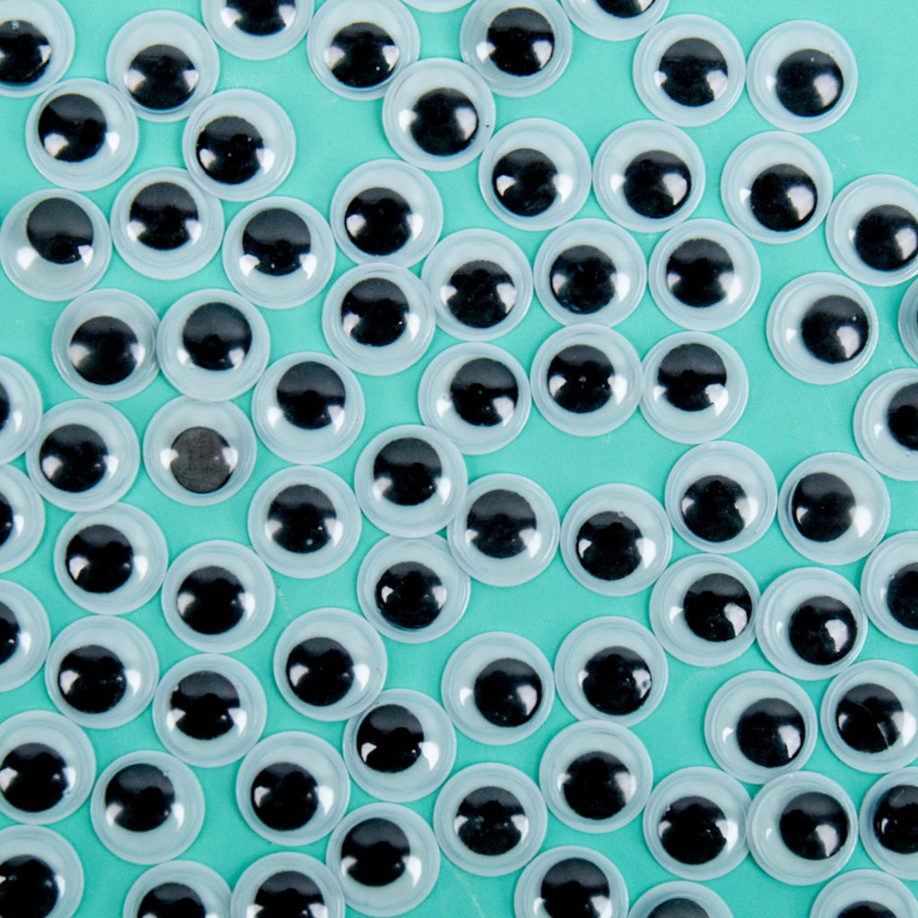 (4 pack) Hello Hobby Black and White Plastic Wiggly Eyes, 150-Pack