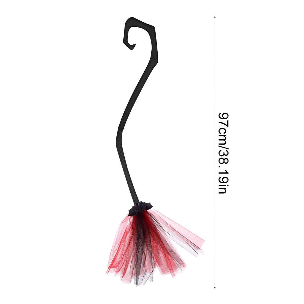 Halloween Decoration Indoor, 5.5 Ft Giant Light-Up Witches Broom, Rustic Halloween Decor for Porch, Yard, Front Door