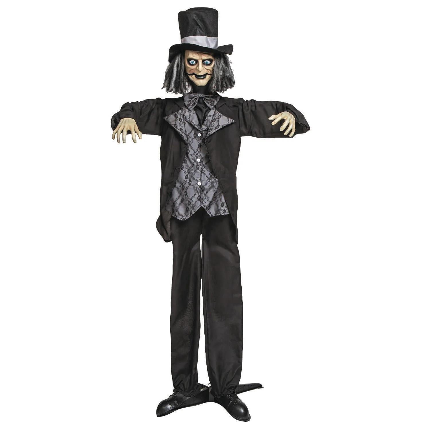 6 Ft. 2 3/4" Animated Standing Pop-Up Jaw Groom Halloween Decoration