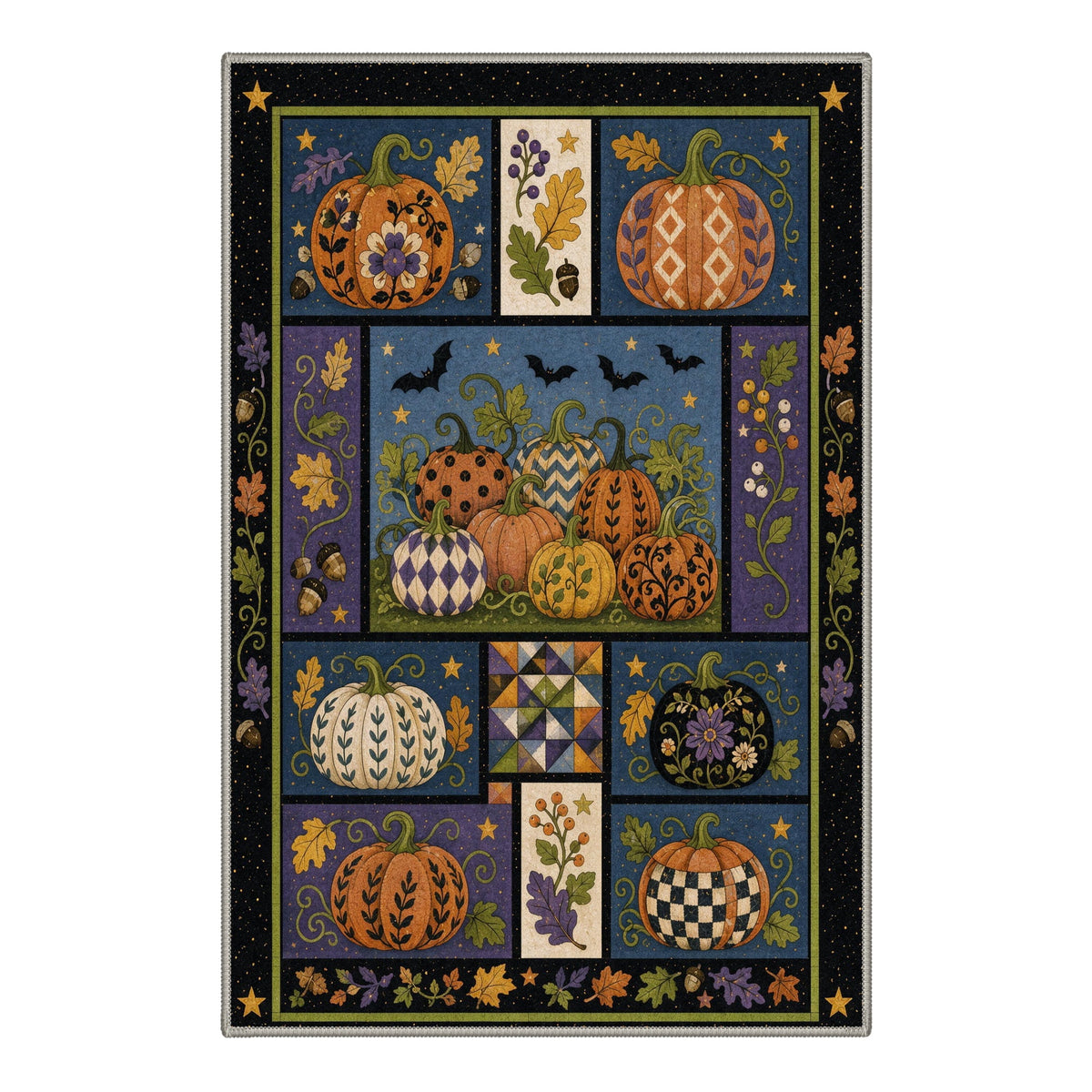 GENIMO 2'x7' Halloween Runner Rug, Washable Non Slip Soft Vintage Witch Indoor Outdoor Hallway Runner for Porch Patio Kitchen Entryway, Retro Sepia