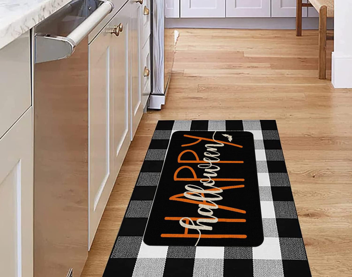 Halloween Door Mat 30 X 17 Inch Halloween Skull Doormat Indoor Outdoor Entrance Floor Mat Non Slip Halloween Decor Rubber Welcome Mats