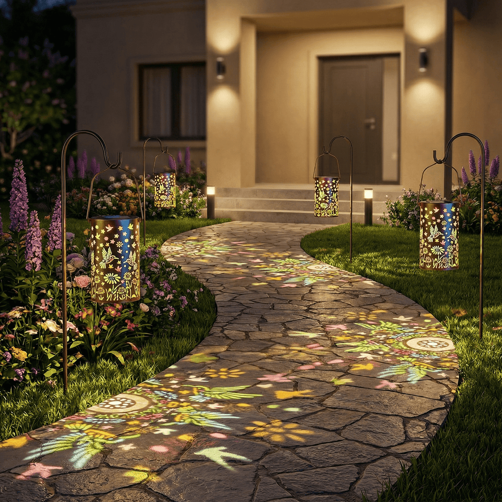 Colorful Solar Lanterns IP65 Outdoor Waterproof, Mother's Day Gifts for Women Mom Grandma - LED Colorful Sunflower Solar Lights Metal Hanging Lantern for Patio Yard Porch