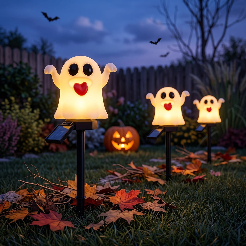 Halloween Pumpkin Garden Stake Light, Glowing Pumpkin Outdoor Yard Decoration for Garden and Courtyard, Decorative Stake Lighting for Spooky Halloween Atmosphere 16.14*3.35Inch,1PC