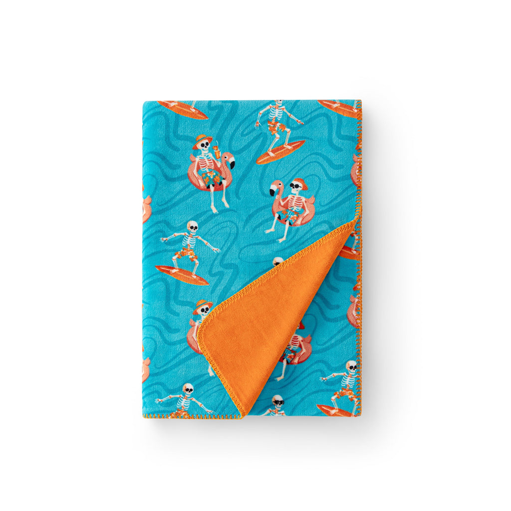 Boo-tique Soft Throw Blanket, Plush Fleece Blanket, Halloween Mermaids, Black, 50" x 72"