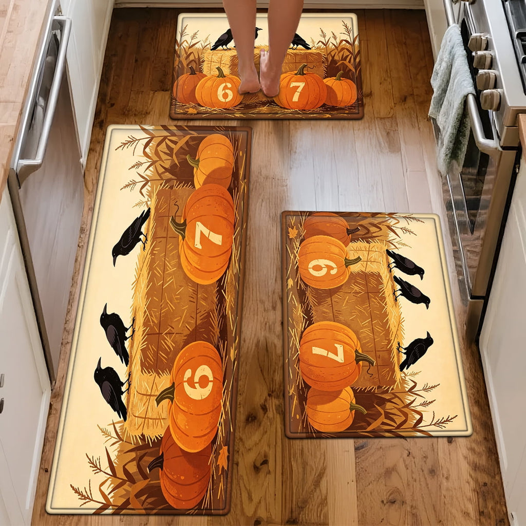 CCTFS Halloween Skeletons Holding Hot Drinks Household 1Pc Flannel Mat and Kitchen Rugs,Soft Non-slip for Bedroom Entryway
