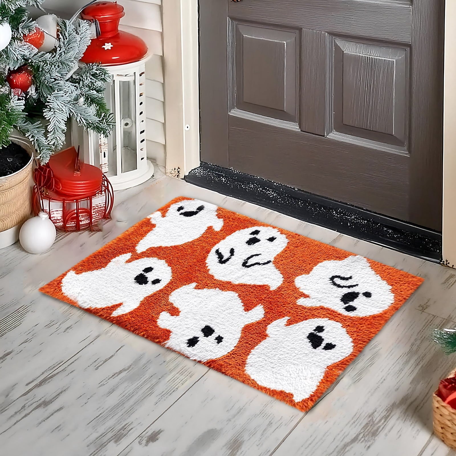 XGFHYJEH Halloween Decorations Non Slip Mat for Bedroom Living Room Bathroom, Halloween Indoor Decor, Halloween Scary Decoration Ornament for Home Room Party