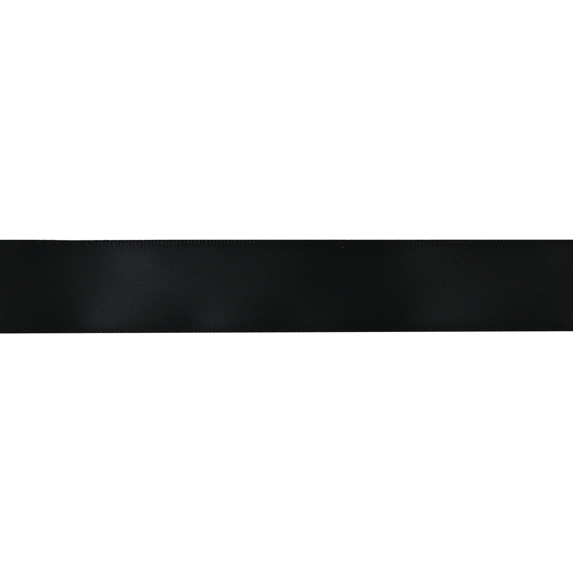 Gwen Studios 7/8" Black Satin Ribbon, 7 Yards