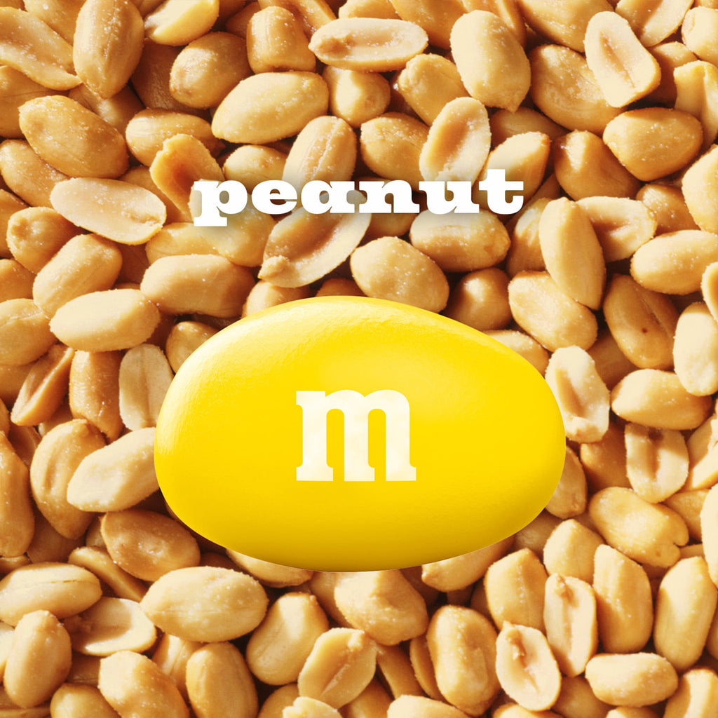M&M's Peanut Milk Chocolate Candy, Family Size 18.08 oz Resealable Bulk Bag