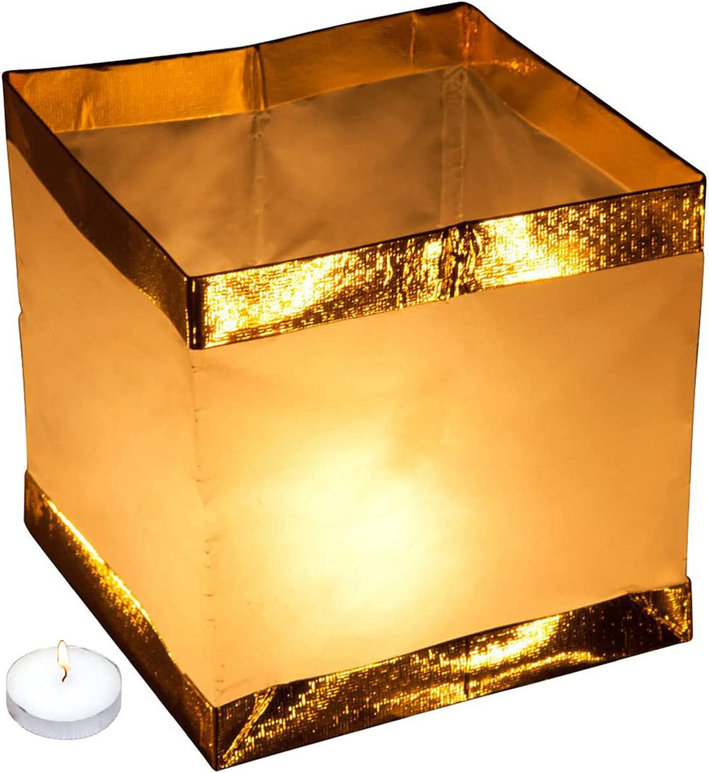 10 pcs Water Floating Candle Lanterns Outdoor Water Lantern for Praying 4.3 Inch