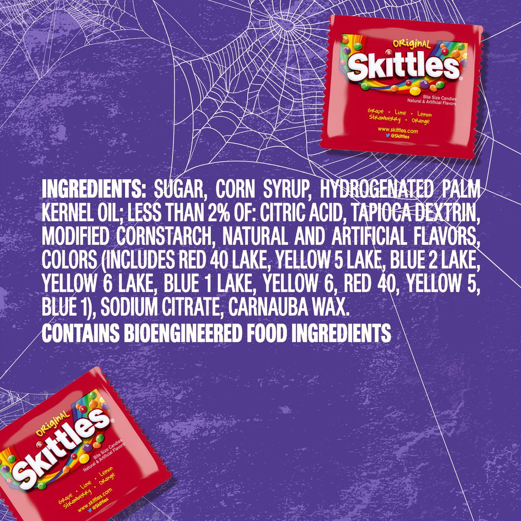 Skittles Halloween Fun Size Gluten Free and Gelatin Free Chewy Candy - 9.65 oz Bag