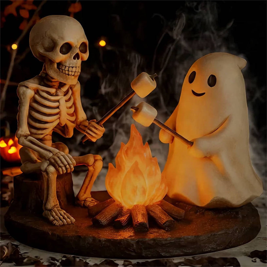 Clearance Halloween Decor-Halloween Decorations Indoor-Light up Ghost in Glass Like-Cute Ghost with Light for Home Kitchen Mantel Tabletop Party Decor and Holiday Decorations Best Halloween Gifts
