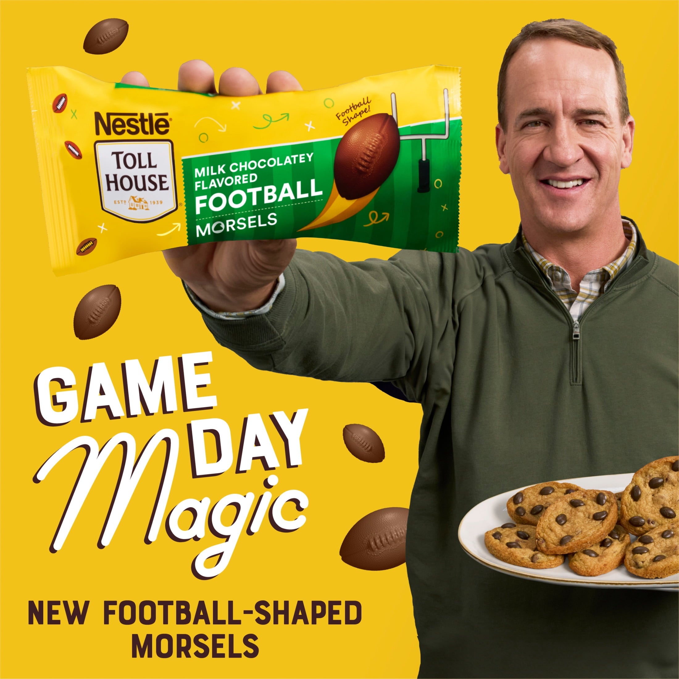 Nestle Toll House Milk Chocolatey Flavored Football Morsels, Baking Chips, Chocolate Chips 9 oz