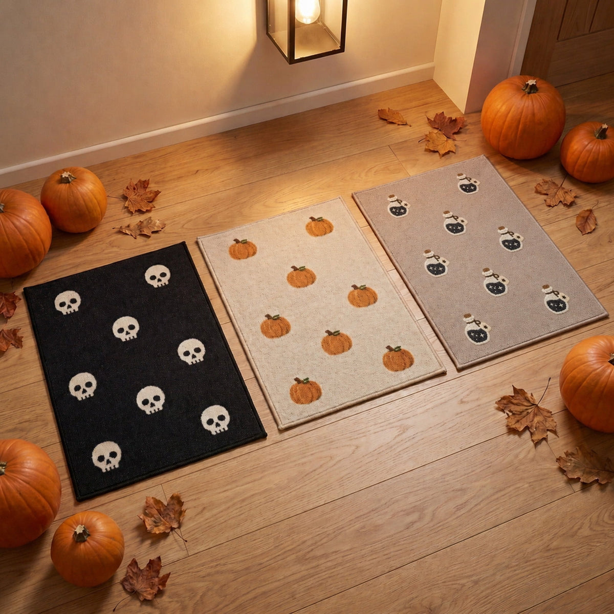 Halloween Ghost Door Mat, Cute Welcome Mat for Front Door Porch Entryway Haunted Outdoor Decor Spooky Decorative Entrance Doormat Non Slip Halloween Rug, 16" x 24"