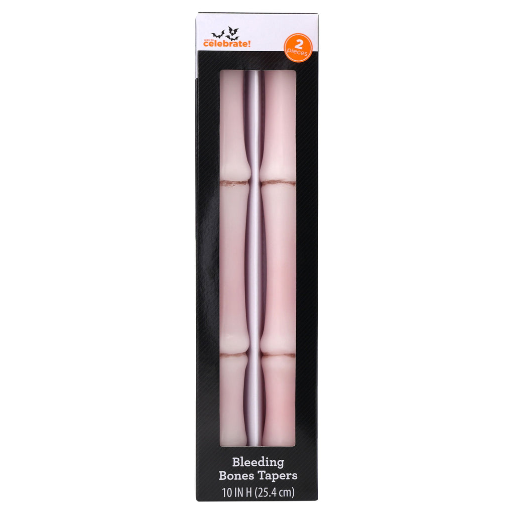 Bleeding Bones Taper Candles, 10", 2 Pieces, Halloween by Way To Celebrate