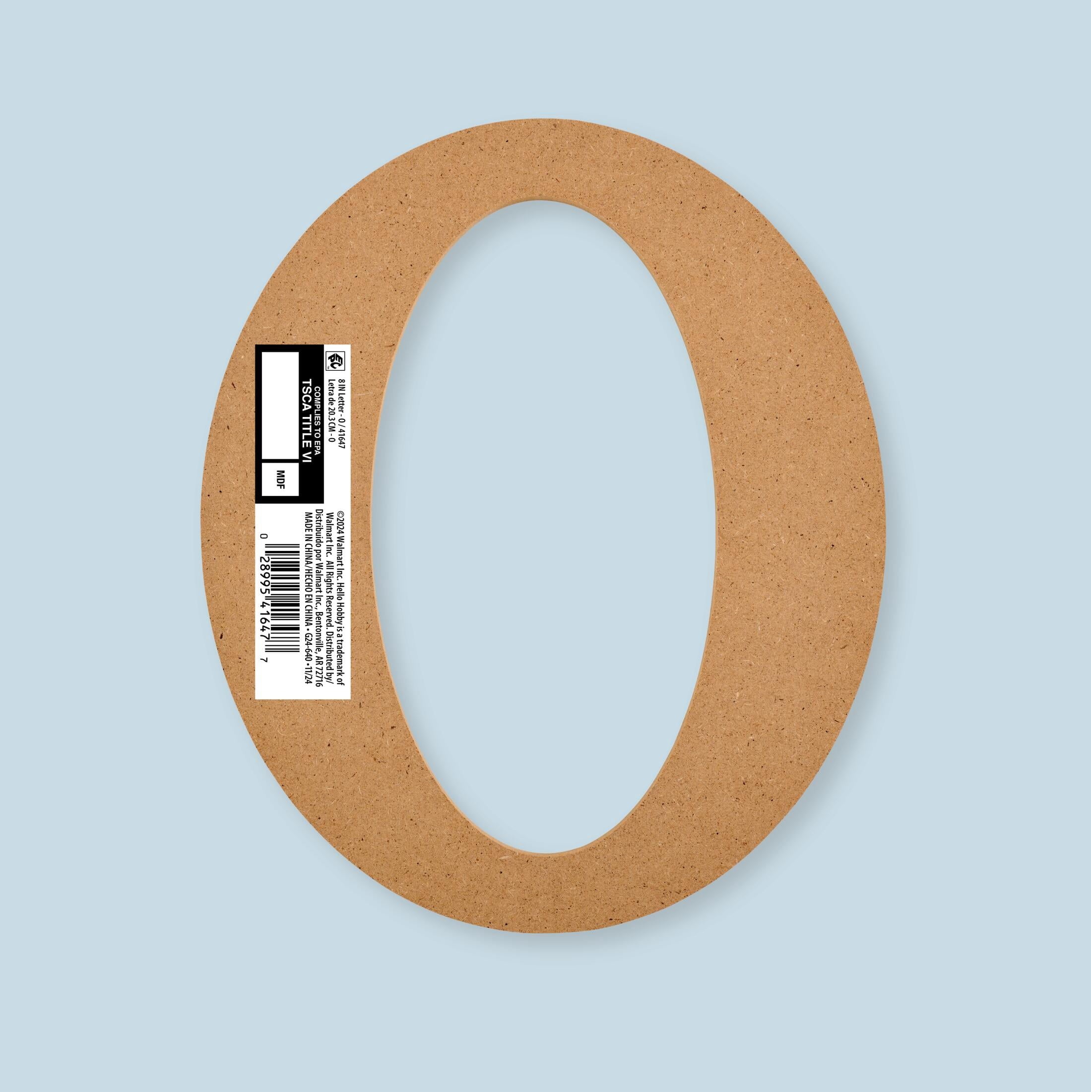 Hello Hobby Surfaces Unfinished Wood MDF Letter A, 8 in